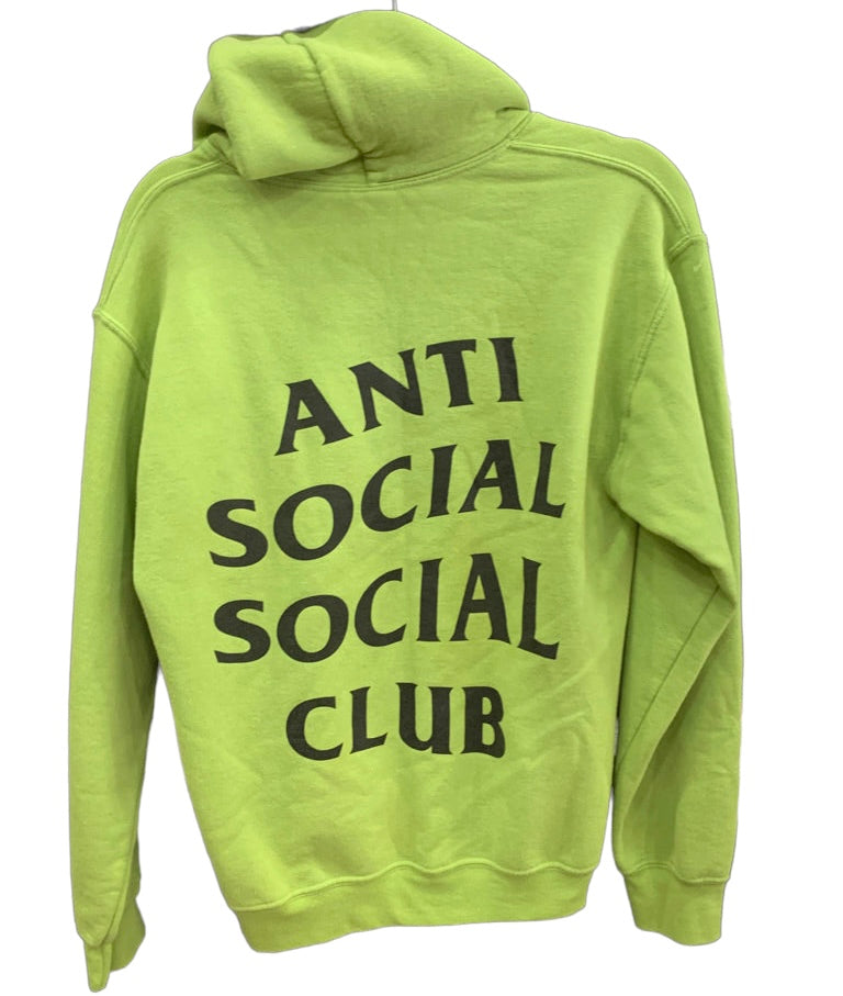 Antisocial social club hoodie green size M BK