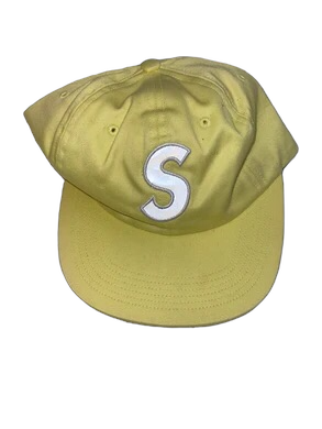 FW2016 S logo Supreme hat 3M Yellow BK
