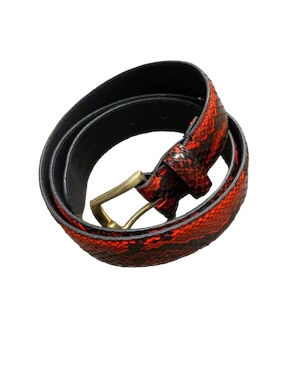 Supreme Red Snake Skin Belt New Size S/M – thesolebrokerbk